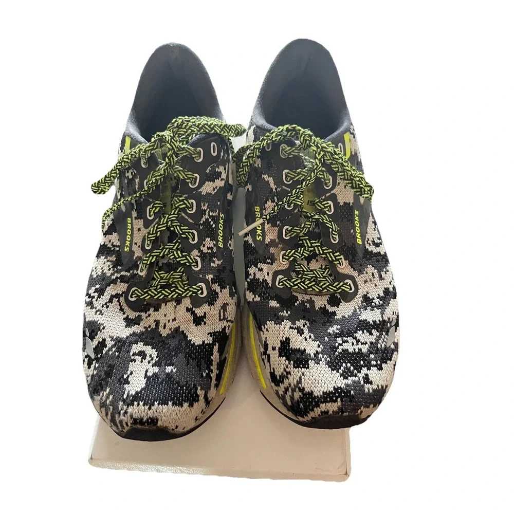 Brooks Womens Ghost 15 Running Shoes Black Camo Green Size 9 Athletic Sneakers 9 - Picture 2 of 6